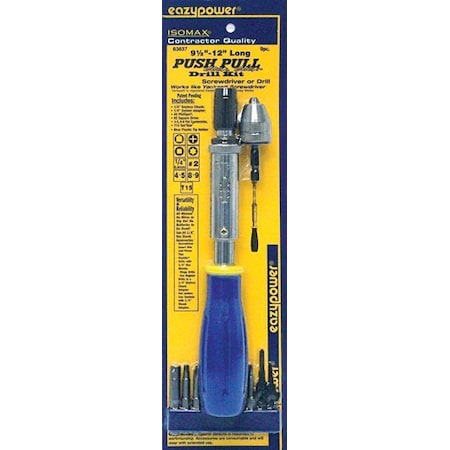 Eazypower 83637 9.5 To 12-Inch Push Pull Click Click Screwdriver Kit, 9-Piece 83637